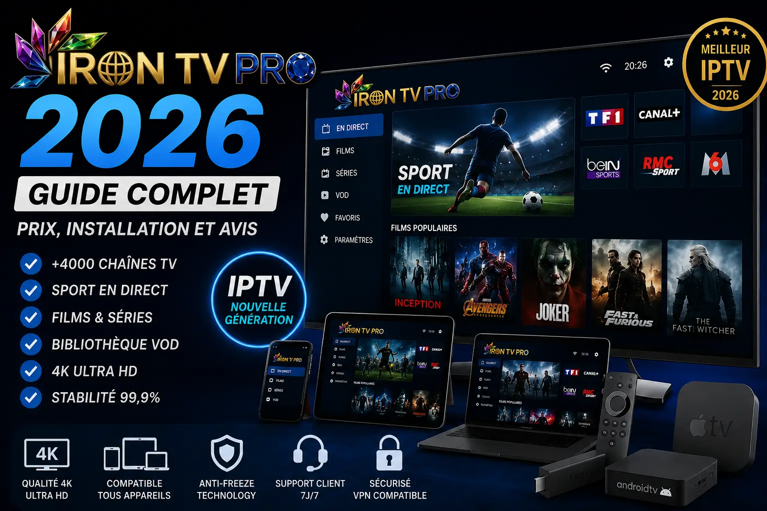 Iron TV Pro BlueStacks : Meilleure configuration IPTV 2026 sur PC