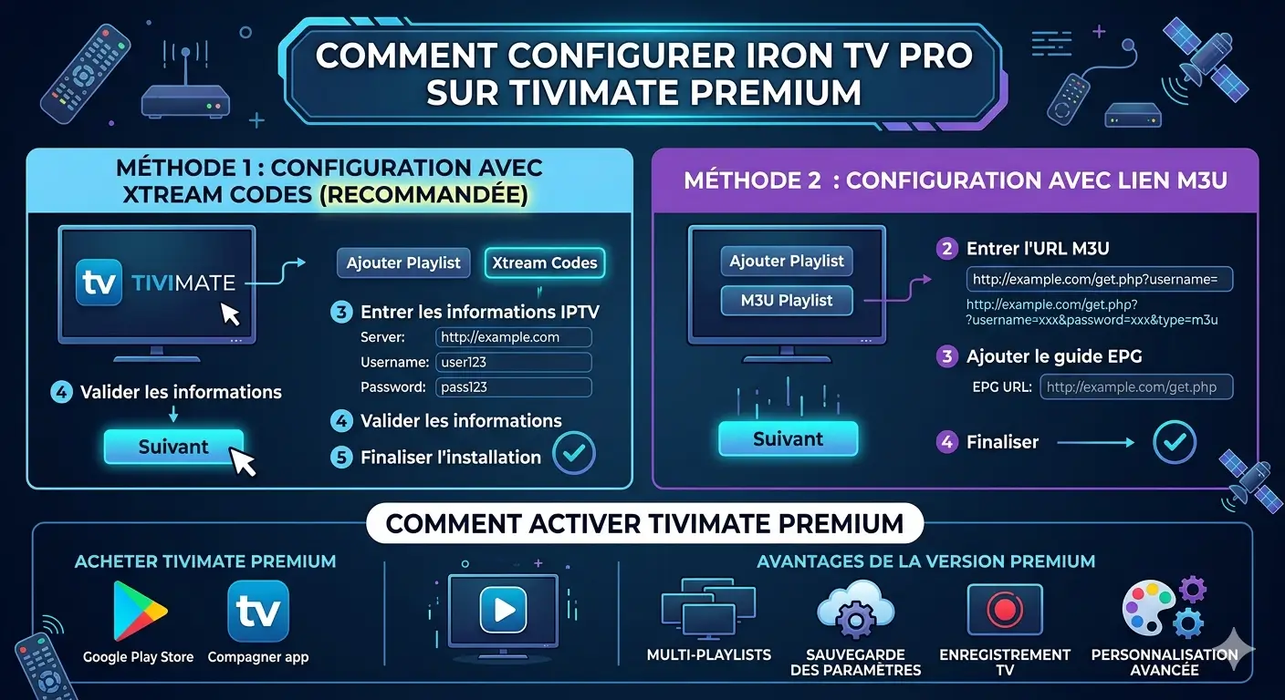Comment configurer Iron TV Pro sur TiviMate,TiviMate Premium,IRON TV PRO,Installer TiviMate&nbsp;Premium