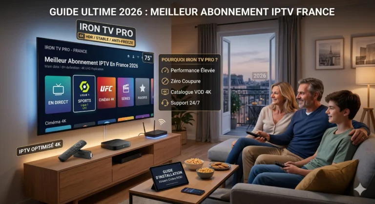 Meilleur Abonnements IPTV En France 2026,IRON TV PRO,Abonnement IPTV France