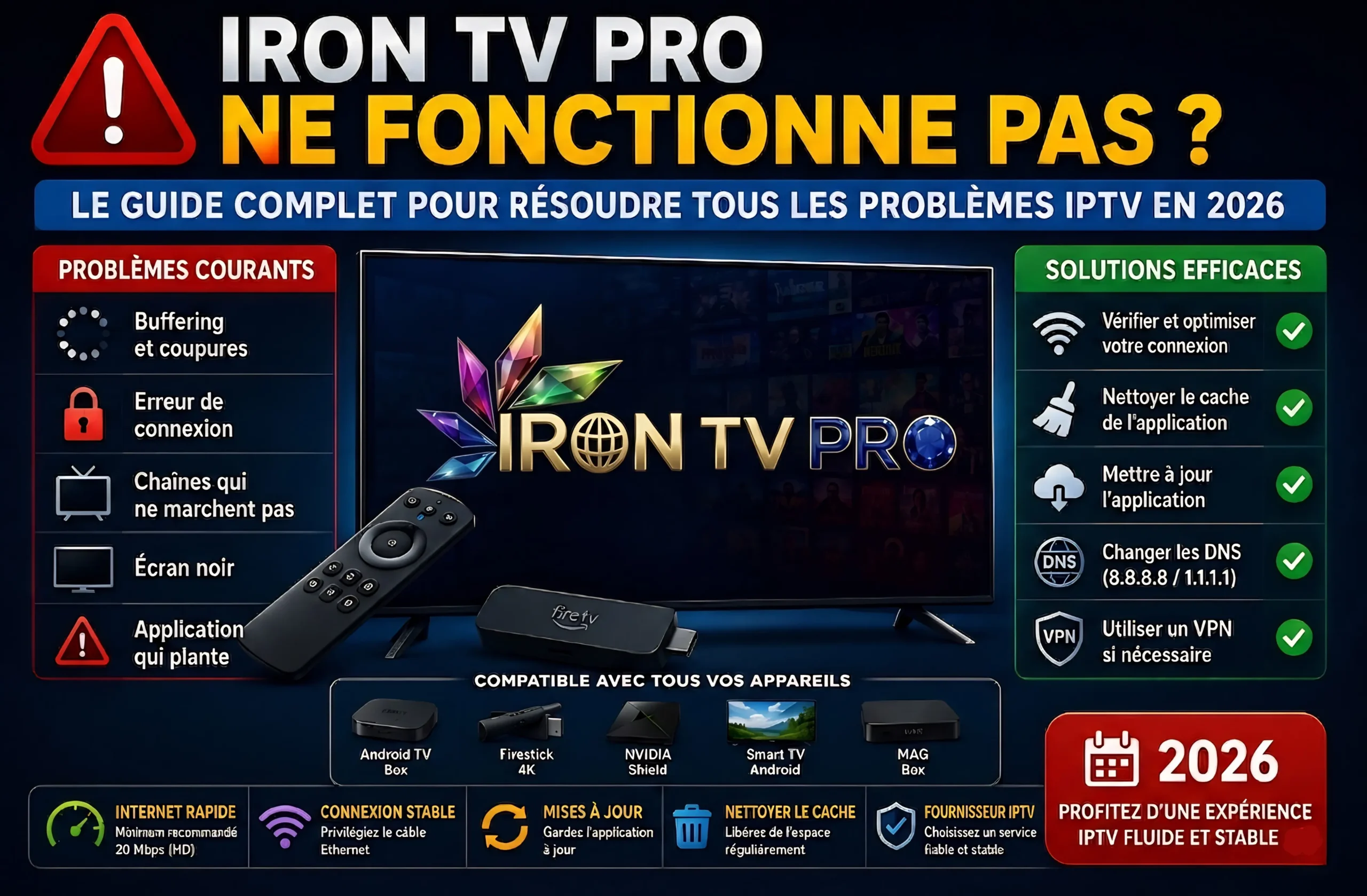 IronTV Pro Coupe du Monde 2026 : Le Guide Ultime IPTV 4K Sans Freeze